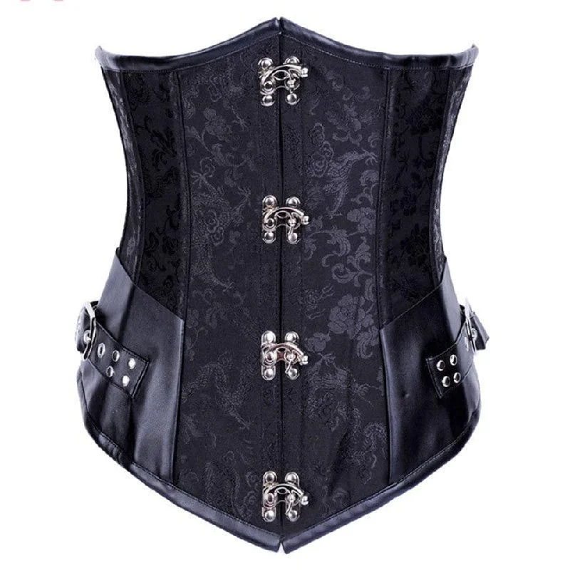 Black Steampunk Underbust Vintage Corset