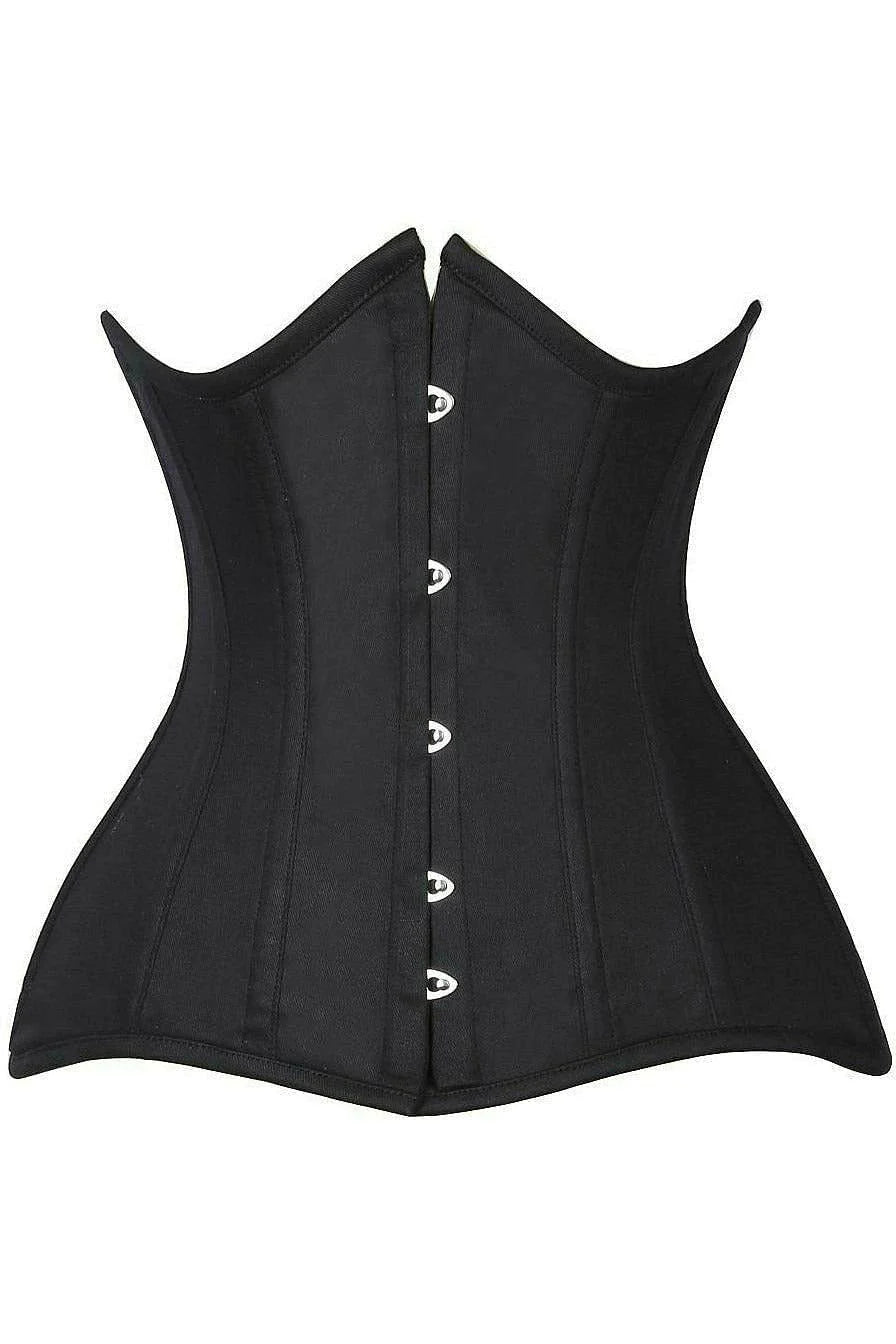 Daisy Corset Lavish CURVY CUT Black Cotton Under Bust Corset