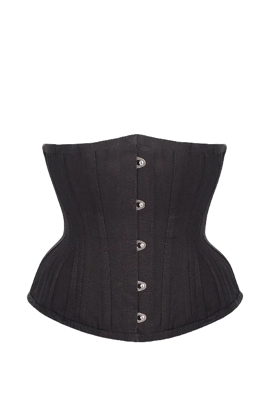 Omoto Black Cotton Underbust Corset