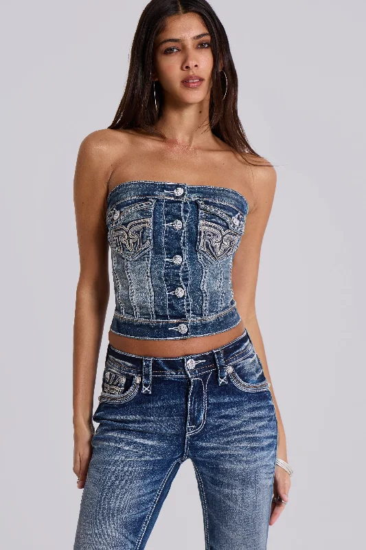 Rock Revival Denim Corset Top