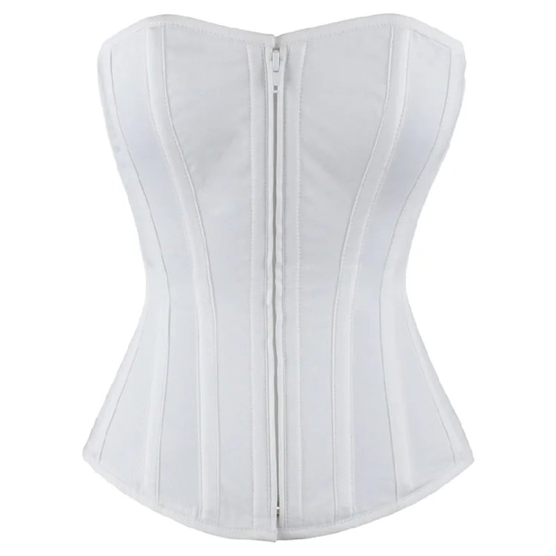 Ruiz White Cotton Overbust Corset