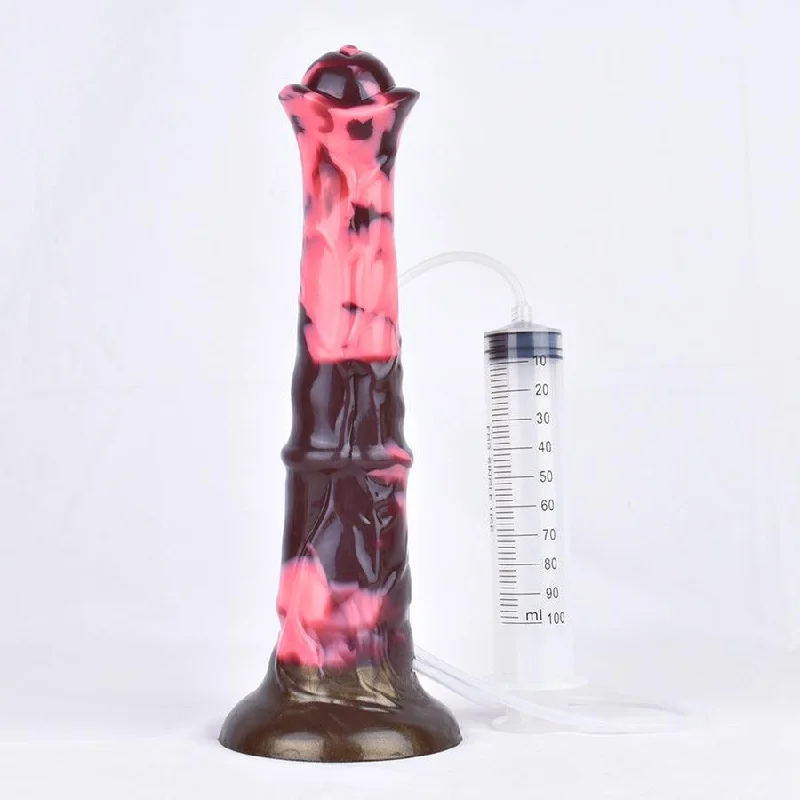 11 Inches Soft Silicone Cumming Horse Dildo Toy