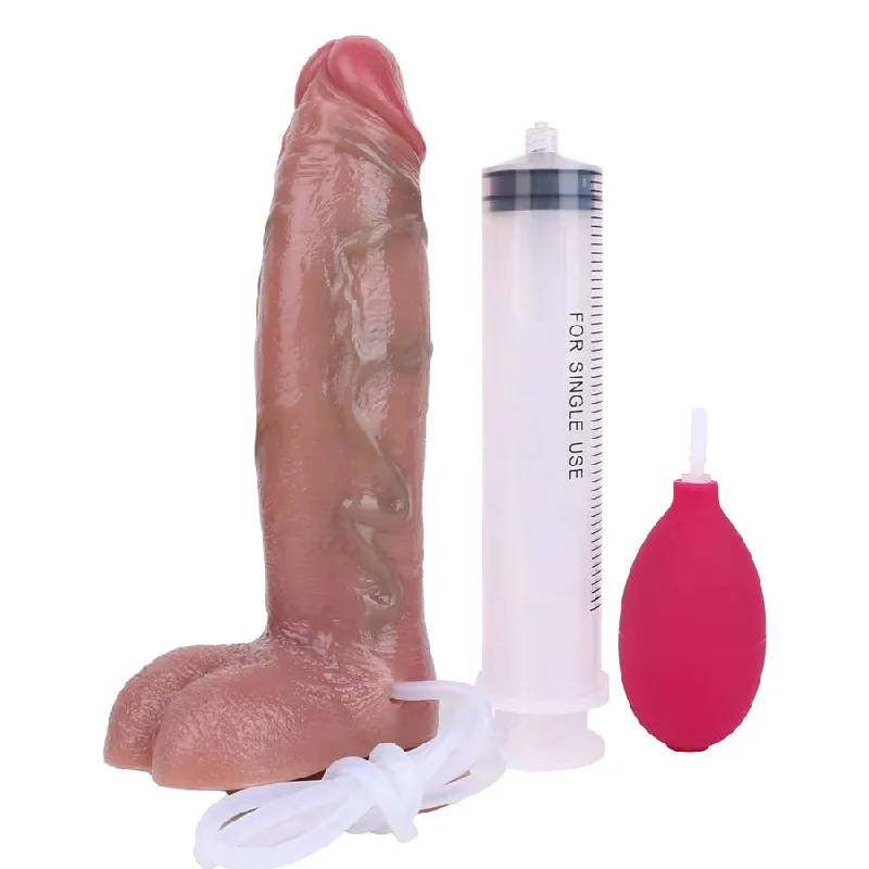 8 Inches Realistic Silicone Cumming Dildo