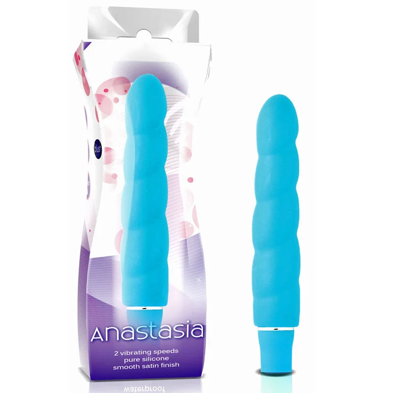 Blush Luxe Anastasia Silicone Slimline Vibrator Aqua