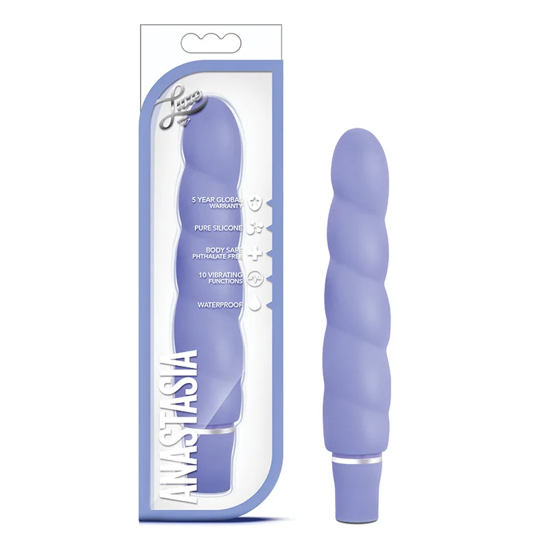 Blush Luxe Anastasia Silicone Slimline Vibrator Periwinkle