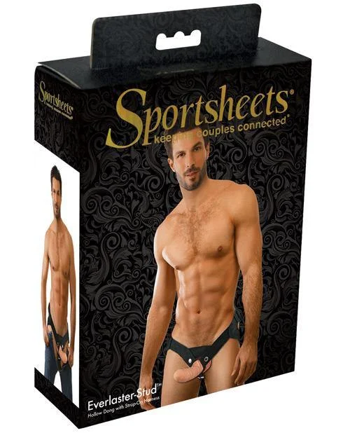 Sportsheets Everlaster Stud Hollow Dong With Strap-On Harness