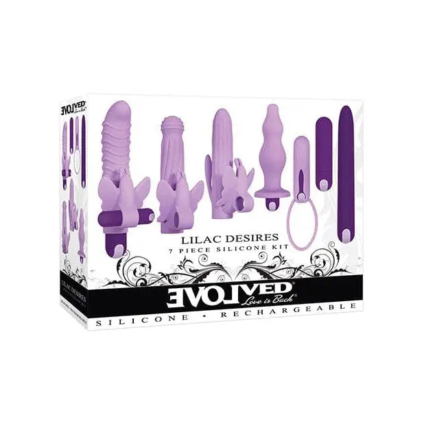 Evolved Lilac Desires 7-piece Butterfly Vibrator Kit