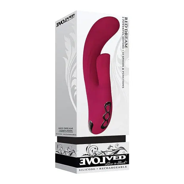 Evolved 'Red Dream' Flexible Girthy Rabbit Vibrator