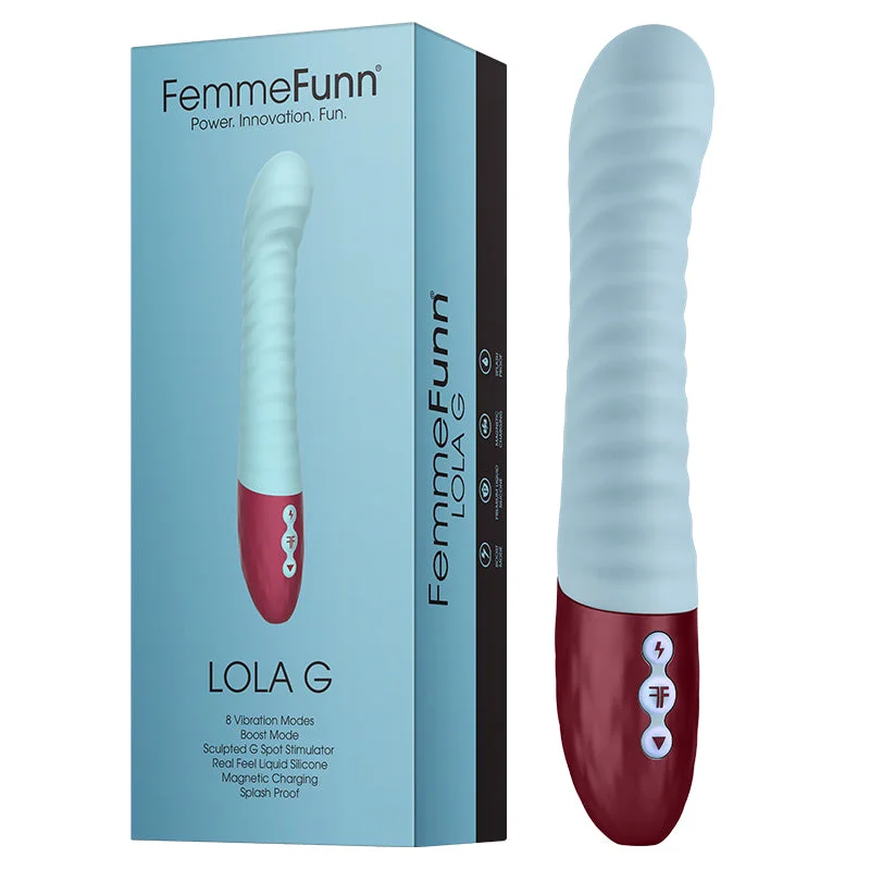 FemmeFunn Lola G Rechargeable Silicone G-Spot Vibrator Blue