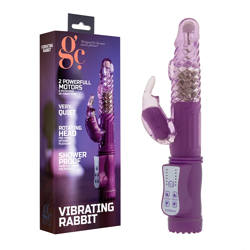 GC Vibrating Rabbit Dual-Motor Rotating Rabbit Vibrator Black