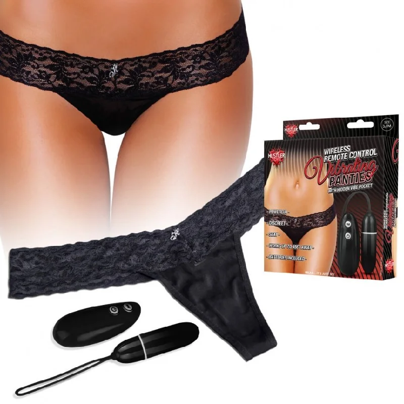 Hustler Wireless Remote Control Vibrating Panties Black M/l