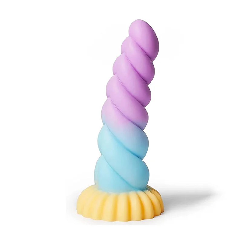 Unicorn 8.66" Yellow Liquid Silicone Dildo With Delightful Macaron Color - Laphwing