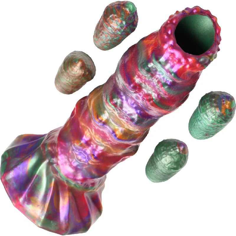 Larva 9" Silicone Ovipositor Dildo With Eggs By Creature Cocks