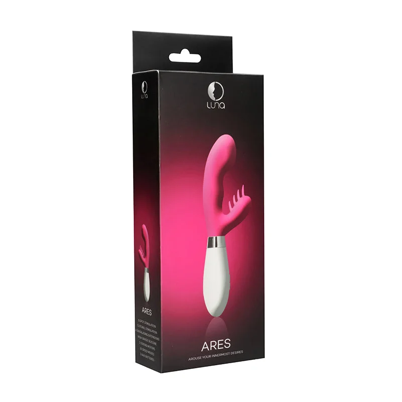 Luna Ares 10-Speed Silicone Dual Stimulation Vibrator Pink