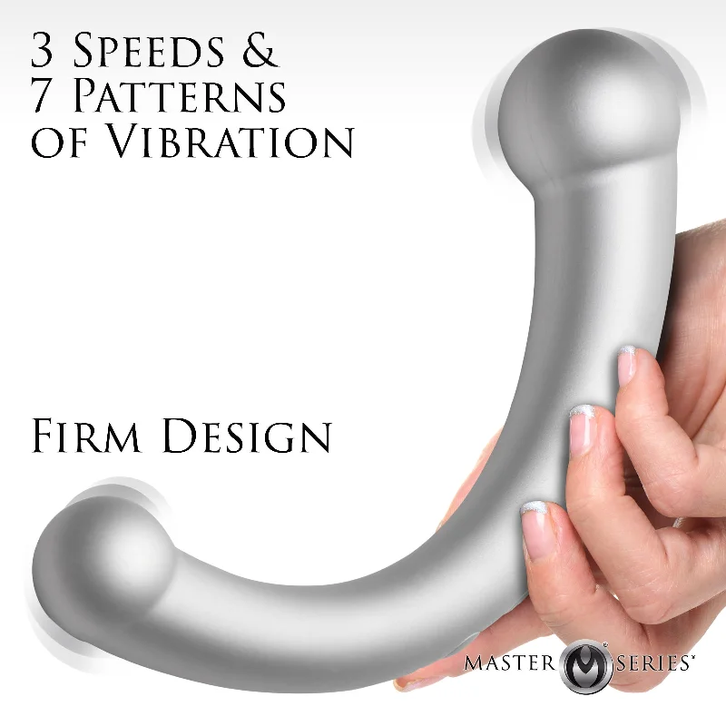 Vibra-crescent Vibrating Silicone Dual-ended Dildo -