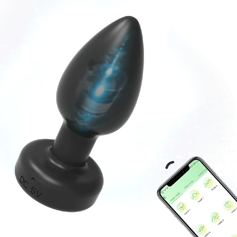 Vibrating Butt Plug 10 Vibration Modes Rotate Design Soft Prostate Massager Sex Toys Anal Plug