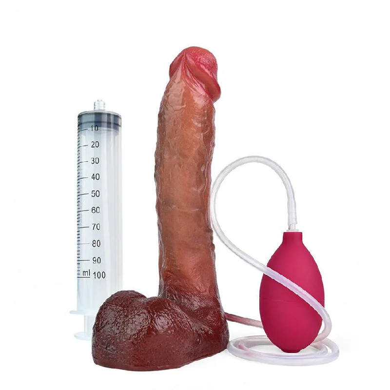 8.5 Inches Silicone Realistic Cum Dildo