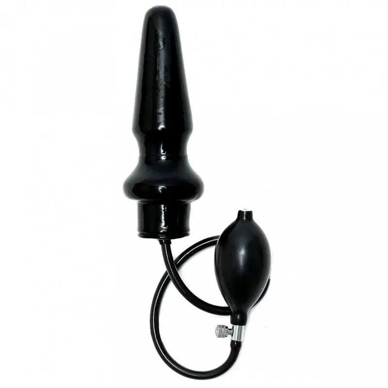 8-inch Rimba Silicone Black Inflatable Large Butt Plug