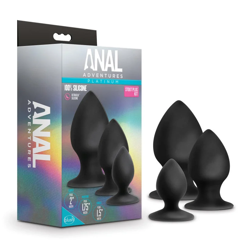 Anal Adventures Platinum Anal Stout Plug Kit