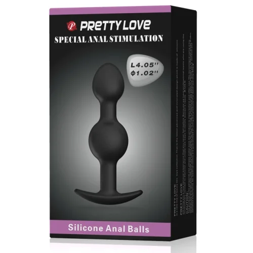 Anal Plugs Silicone Twin Balls 4.05inch