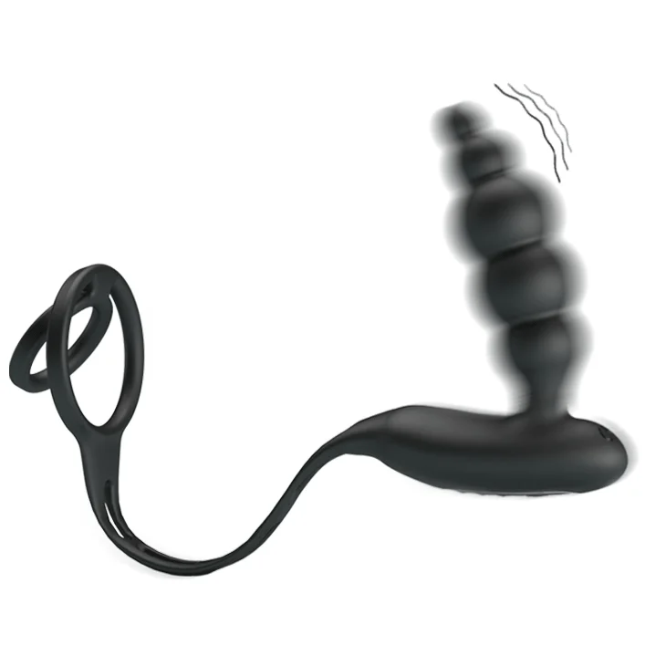 Cockring with Vibrating Prostate Plug