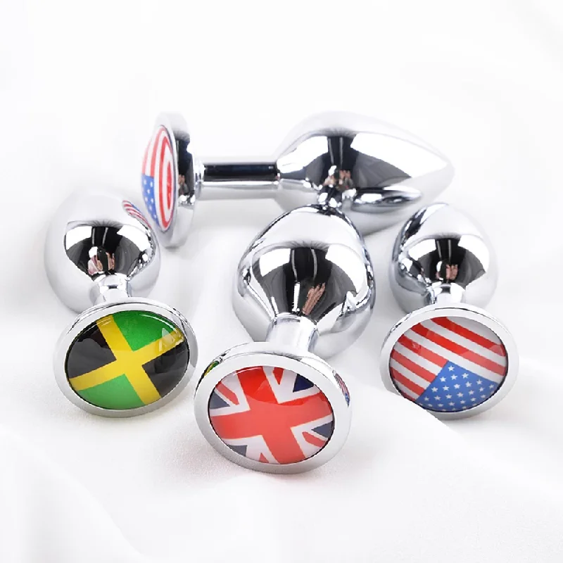 Flag Metal Butt Plugs