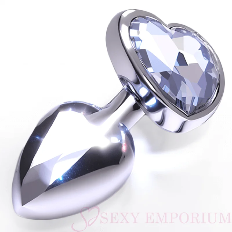 Heart Silver Butt Plug Silver