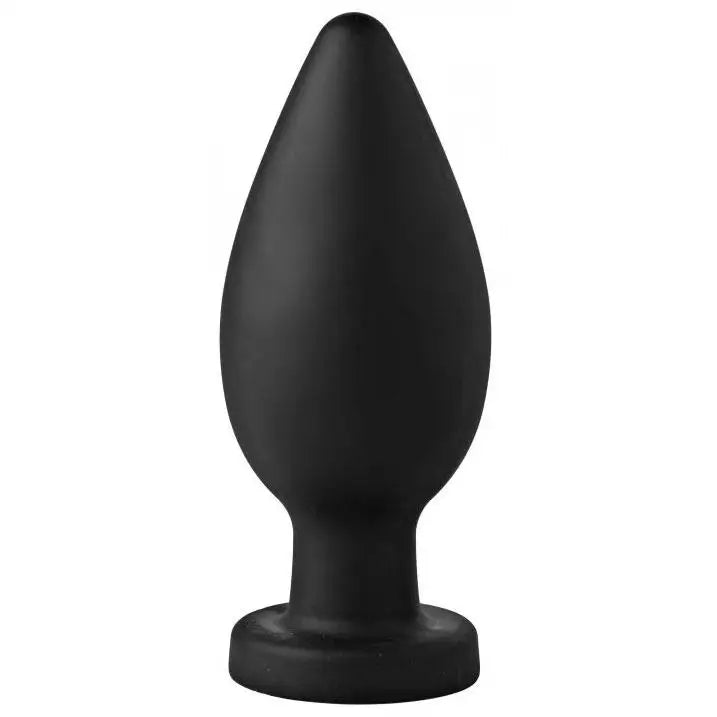 Master Series Black Large Silicone Anal Butt Plug with Suction Cup