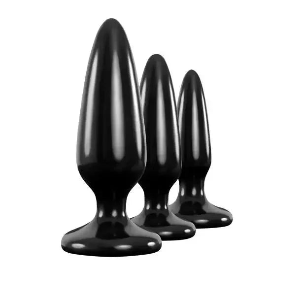 Ns Novelties 3-piece Renegade Black Anal Butt Plug Set