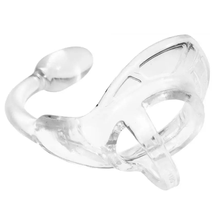 Perfect Fit Small Clear Anal Butt Plug with Ball and Cock Ring