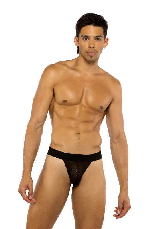 Black Fishnet Mesh Thong Briefs Men Lingerie