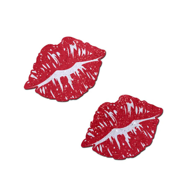 Kisses Sparkly Red Kissing Lips Pasties by Pastease