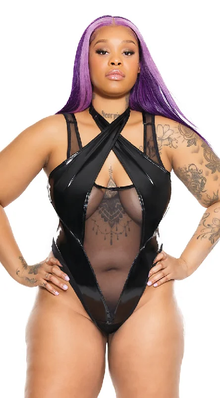 Plus Size Undress Me Crotchless Teddy