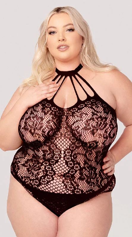 Yandy Plus Size Dark Fantasies Crotchless Teddy